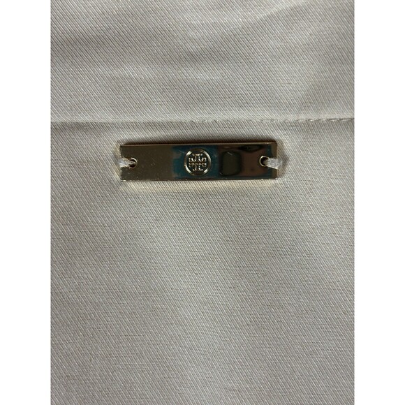 Tory Burch Callie Khaki Pants Tan Camel Size 8 Skinny Stretch Flat Front Pull On - Picture 3 of 12